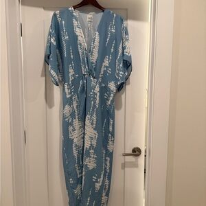 Blue and White Women's Dress